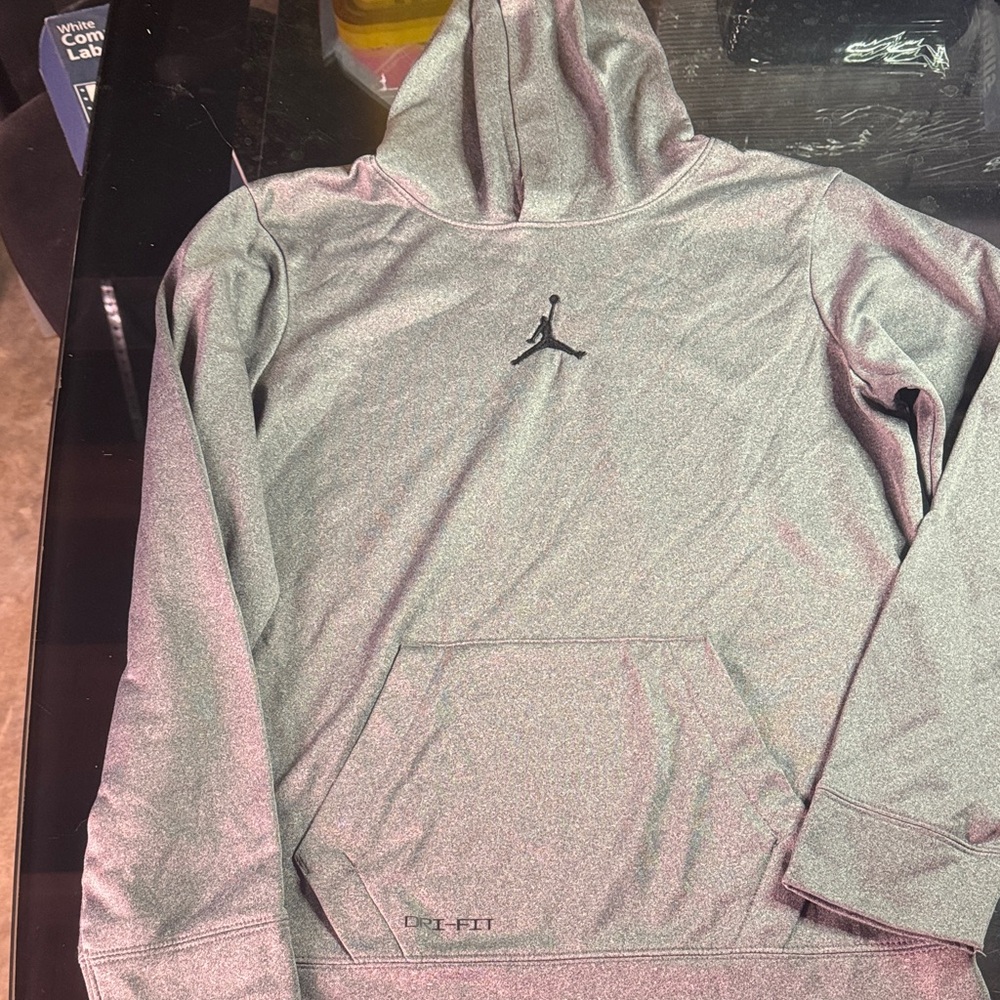 Jordan Metallic Gray Crewneck Dri-FIT Hoodie